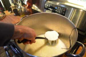 removing the curds